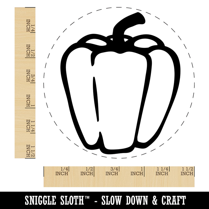 Sweet Bell Pepper Self-Inking Rubber Stamp for Stamping Crafting Planners