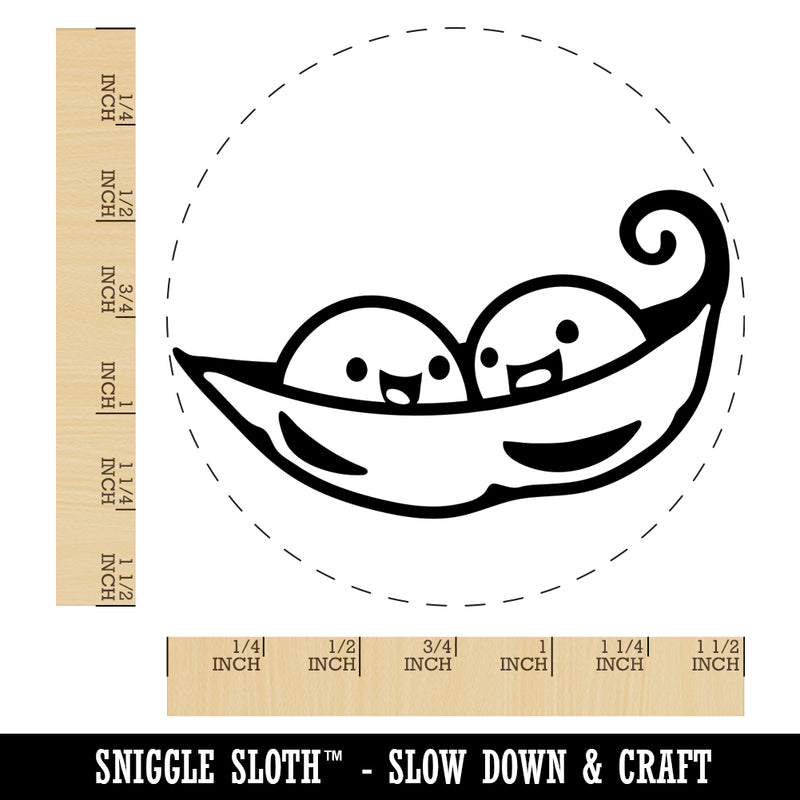 Two Peas in a Pod Self-Inking Rubber Stamp for Stamping Crafting Planners