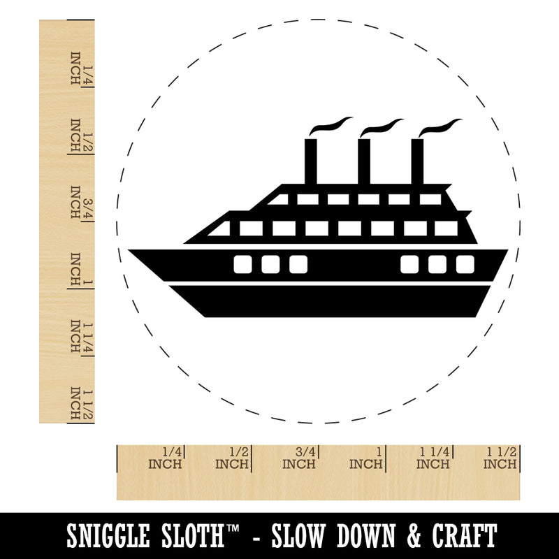 Vacation Cruise Ship Boat Self-Inking Rubber Stamp for Stamping Crafting Planners