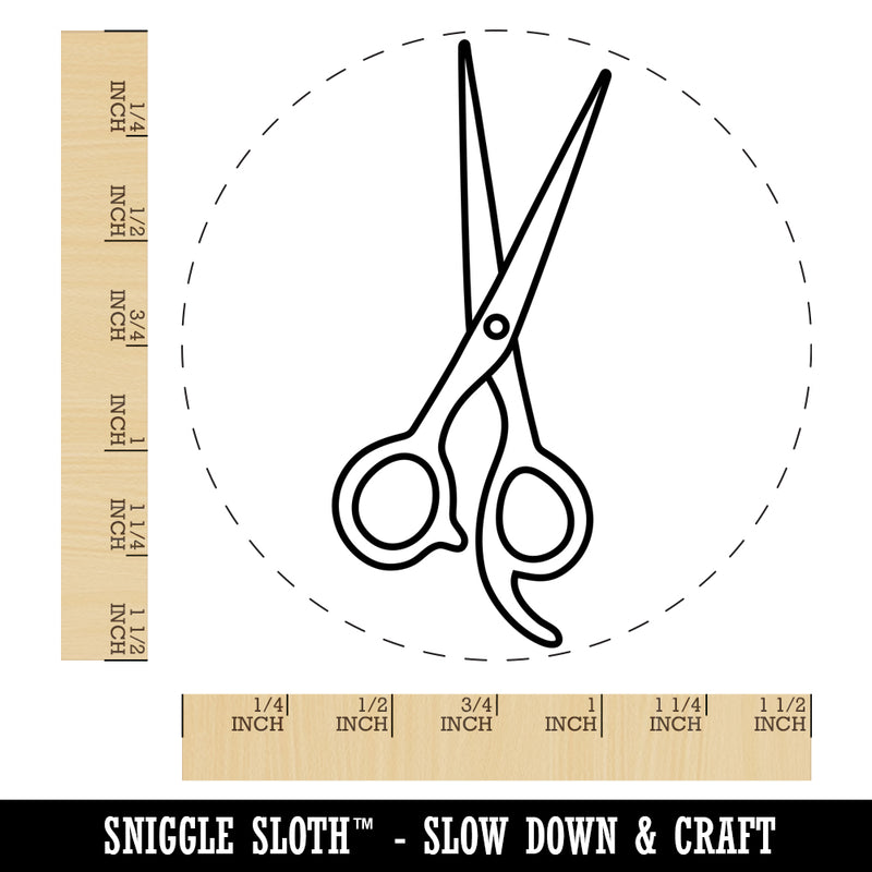 Hair Cutting Scissors Self-Inking Rubber Stamp for Stamping Crafting Planners