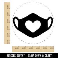 Caring Surgical Face Mask Heart Self-Inking Rubber Stamp for Stamping Crafting Planners