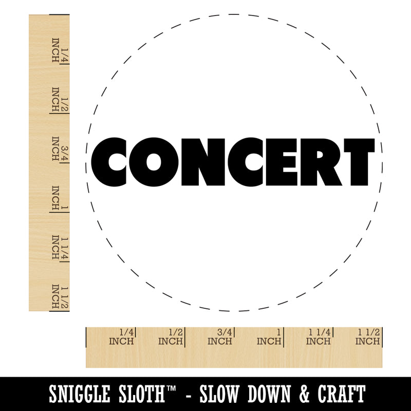 Concert Bold Text Self-Inking Rubber Stamp for Stamping Crafting Planners