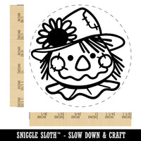 Cute Scarecrow Face Self-Inking Rubber Stamp for Stamping Crafting Planners