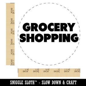 Grocery Shopping Bold Text Self-Inking Rubber Stamp for Stamping Crafting Planners