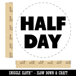 Half Day Bold Text School Self-Inking Rubber Stamp for Stamping Crafting Planners