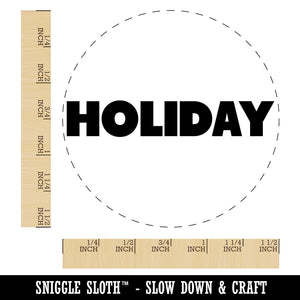 Holiday Bold Text Self-Inking Rubber Stamp for Stamping Crafting Planners