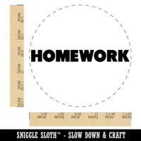 Homework Bold Text Teacher School Self-Inking Rubber Stamp for Stamping Crafting Planners