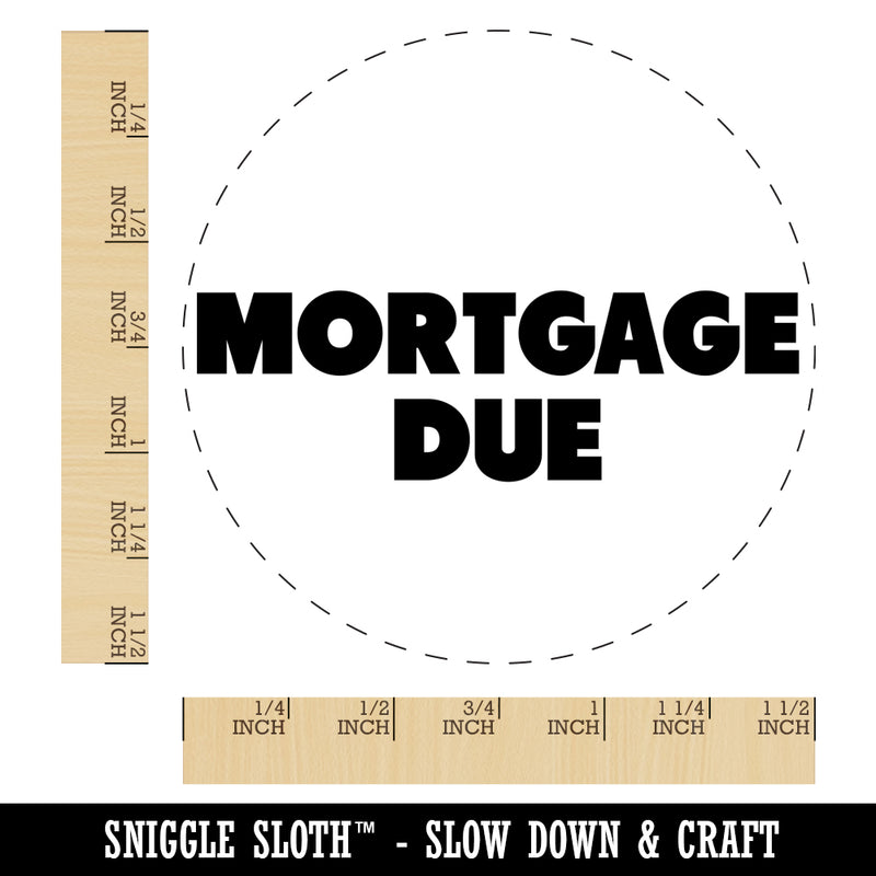 Mortgage Due Bold Text Bill Self-Inking Rubber Stamp for Stamping Crafting Planners