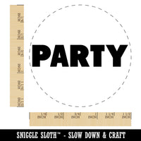 Party Bold Text Self-Inking Rubber Stamp for Stamping Crafting Planners