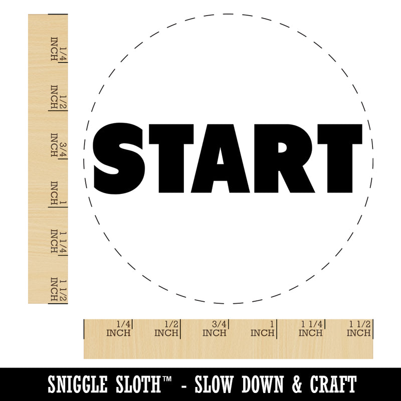 Start Bold Text Self-Inking Rubber Stamp for Stamping Crafting Planners