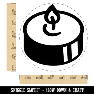 Tea Candle Light Self-Inking Rubber Stamp for Stamping Crafting Planners