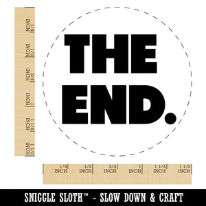 The End Bold Text Self-Inking Rubber Stamp for Stamping Crafting Planners