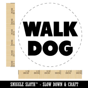 Walk Dog Bold Text Self-Inking Rubber Stamp for Stamping Crafting Planners