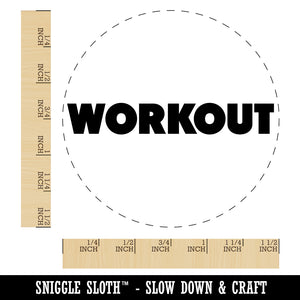 Workout Bold Text Gym Exercise Self-Inking Rubber Stamp for Stamping Crafting Planners