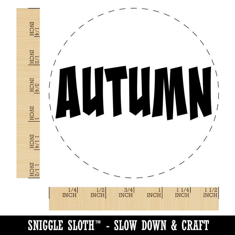 Autumn Fall Fun Text Self-Inking Rubber Stamp for Stamping Crafting Planners