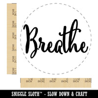 Breathe Elegant Text Self Care Self-Inking Rubber Stamp for Stamping Crafting Planners