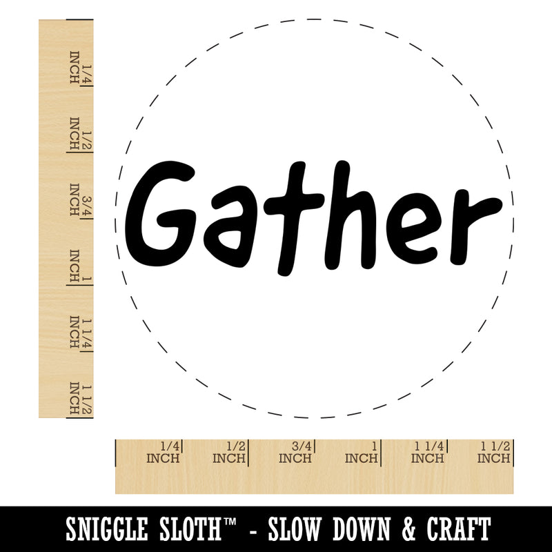 Gather Fun Text Self-Inking Rubber Stamp for Stamping Crafting Planners