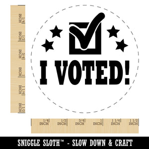 I Voted Patriotic Self-Inking Rubber Stamp for Stamping Crafting Planners