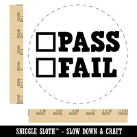 Pass Fail Check Box Test Result School Teacher Self-Inking Rubber Stamp for Stamping Crafting Planners