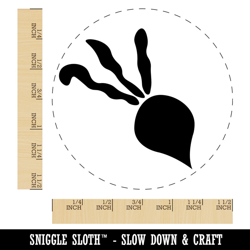 Radish Vegetable Vegetarian Doodle Self-Inking Rubber Stamp for Stamping Crafting Planners