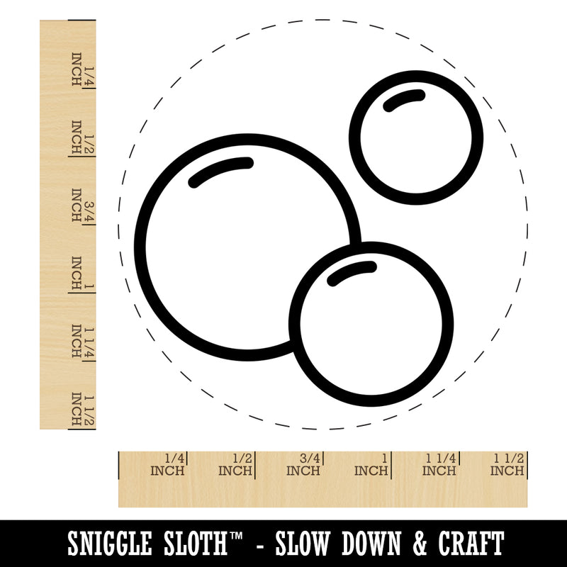 Soap Bubbles Self-Inking Rubber Stamp for Stamping Crafting Planners