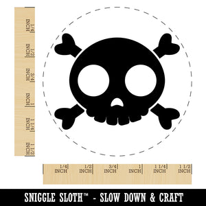 Cute Simple Skull and Crossbones Self-Inking Rubber Stamp for Stamping Crafting Planners