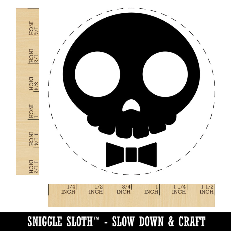 Dapper Skull with Bowtie Self-Inking Rubber Stamp for Stamping Crafting Planners