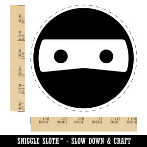 Masked Ninja Head Emoticon Self-Inking Rubber Stamp for Stamping Crafting Planners