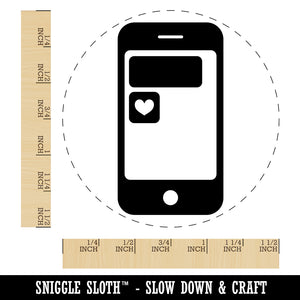 Mobile Tablet Phone Heart Text Message Self-Inking Rubber Stamp for Stamping Crafting Planners