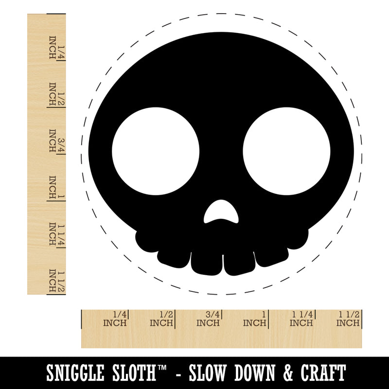 Witty Skull Icon Self-Inking Rubber Stamp for Stamping Crafting Planners