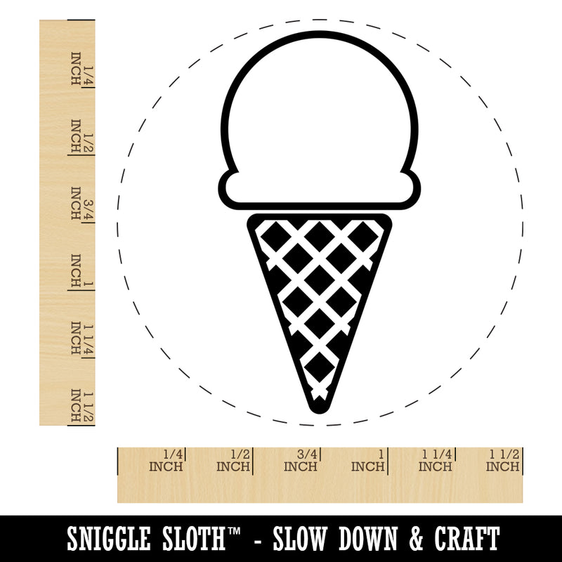 Yummy Ice Cream Cone Self-Inking Rubber Stamp for Stamping Crafting Planners