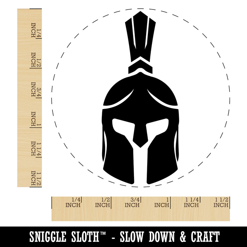 Ancient Greek Roman Spartan Helmet Front Self-Inking Rubber Stamp for Stamping Crafting Planners