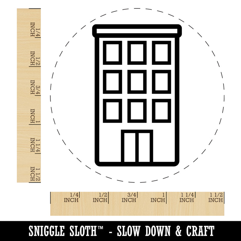 Business Building Skyscraper Self-Inking Rubber Stamp for Stamping Crafting Planners