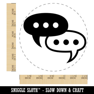 Conversation Discussion Chat Bubbles Icon Self-Inking Rubber Stamp for Stamping Crafting Planners