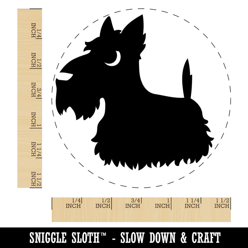 Delightful Cartoon Scottish Terrier Self-Inking Rubber Stamp for Stamping Crafting Planners