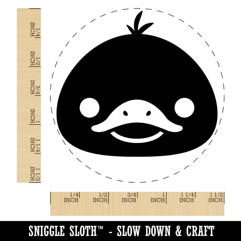 Delightful Dark Duckling Head Self-Inking Rubber Stamp for Stamping Crafting Planners
