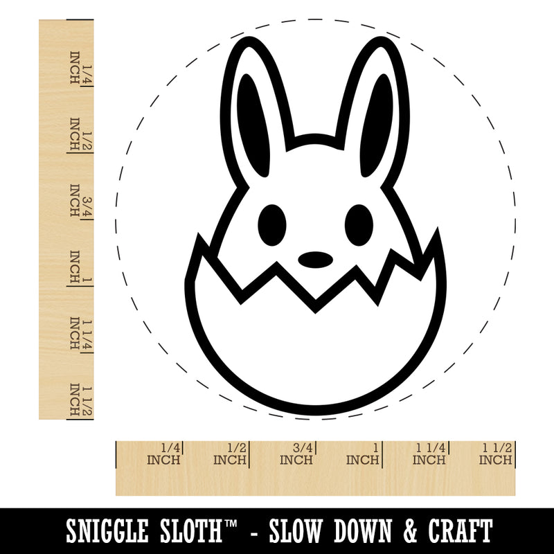 Easter Bunny Hatching Egg Shell Self-Inking Rubber Stamp for Stamping Crafting Planners