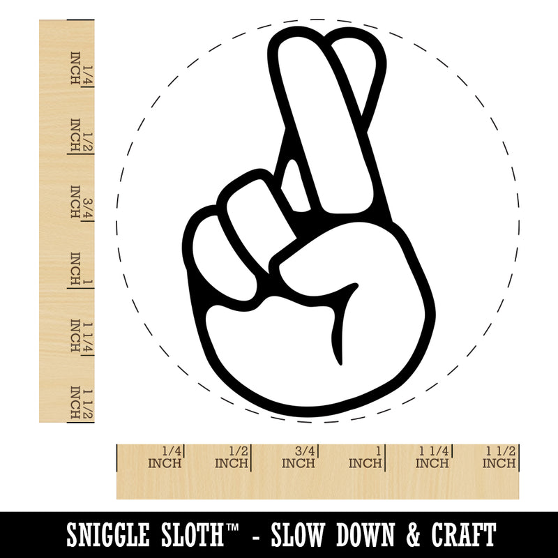 Fingers Crossed Promise Hand Gesture Self-Inking Rubber Stamp for Stamping Crafting Planners