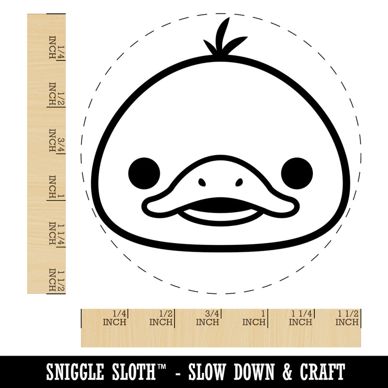 Happy Duckling Head Self-Inking Rubber Stamp for Stamping Crafting Planners