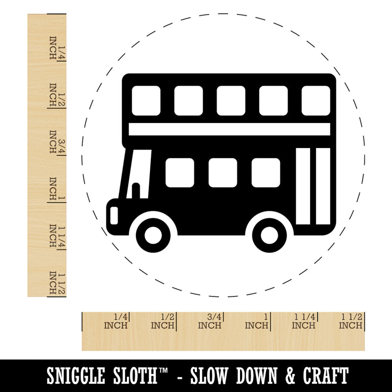 London Double Decker Bus Public Transportation Self-Inking Rubber Stamp for Stamping Crafting Planners