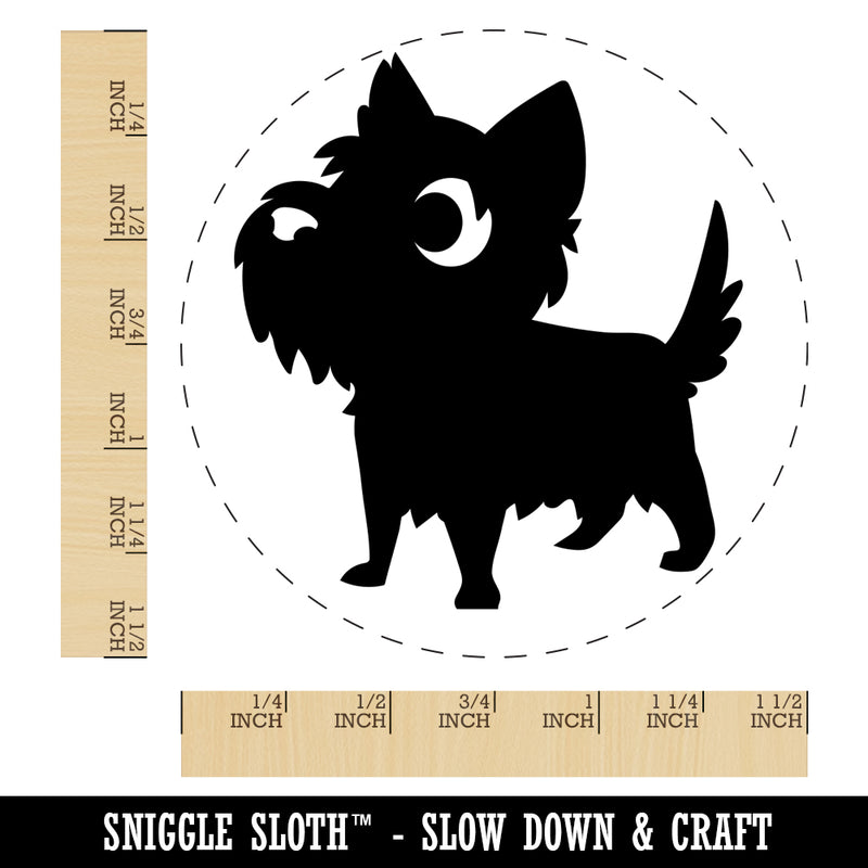 Lovable Cartoon Cairn Terrier Self-Inking Rubber Stamp for Stamping Crafting Planners