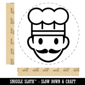 Occupation Chef Cook Man Icon Self-Inking Rubber Stamp for Stamping Crafting Planners