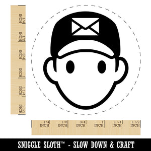 Occupation Mail Delivery Man Icon Self-Inking Rubber Stamp for Stamping Crafting Planners