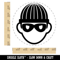 Occupation Thief Burglar Criminal Icon Self-Inking Rubber Stamp for Stamping Crafting Planners