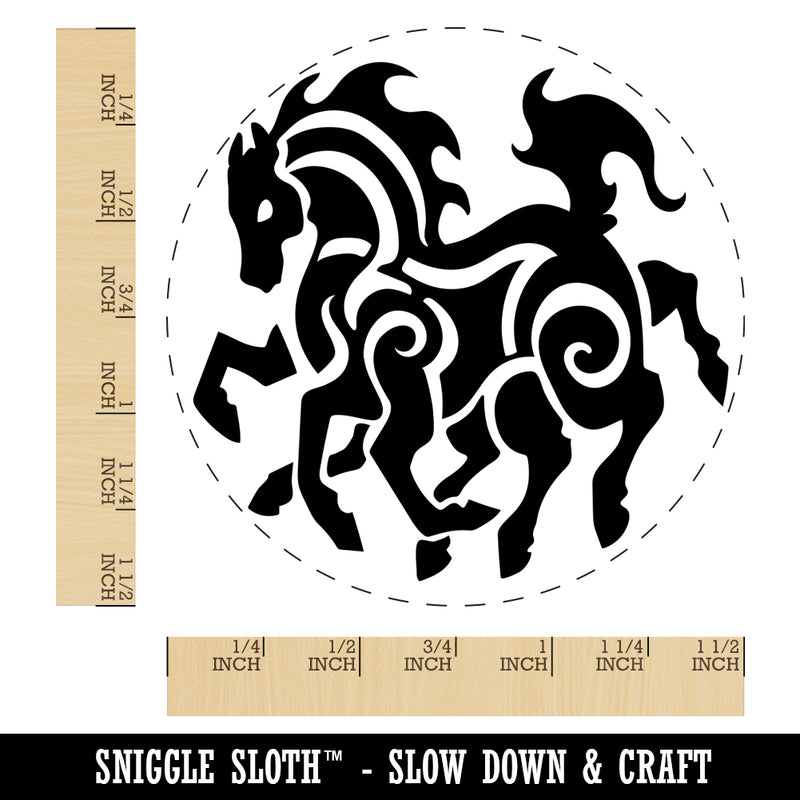 Sleipnir Norse Mythology Eight Legged Horse Self-Inking Rubber Stamp for Stamping Crafting Planners