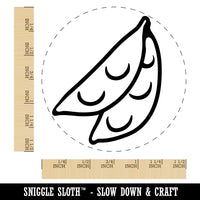 Snow Peas Vegetable Self-Inking Rubber Stamp for Stamping Crafting Planners