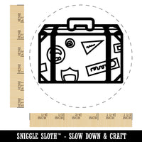 Travel Suitcase with Destination Stickers Self-Inking Rubber Stamp for Stamping Crafting Planners