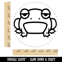 Unamused and Grumpy Frog Self-Inking Rubber Stamp for Stamping Crafting Planners