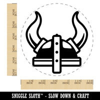 Viking Horned Helmet Self-Inking Rubber Stamp for Stamping Crafting Planners