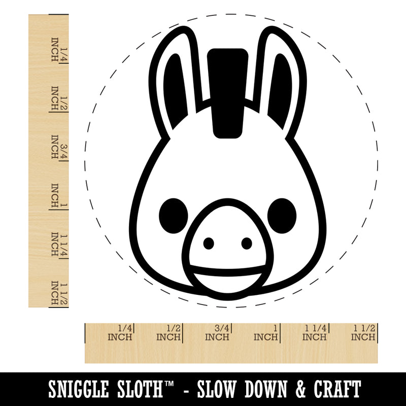 Witty Donkey Mule Head Self-Inking Rubber Stamp for Stamping Crafting Planners